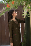 NF-6260 Mehndi Cotton 2Pc Stitched Suit
