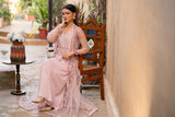NF-5978 Baby Pink Net Stitched Coat with Inner