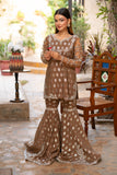 NF-5983 Beige Shirt & Gharara Suit