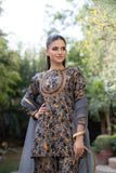 NF-6265 Grey Black Printed Stitched 2Pc Suit
