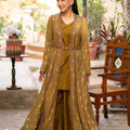 NF-5984 Olive Jacquard Stitched Coat