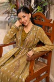 NF-5984 Olive Jacquard Stitched Coat