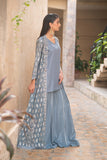 NF-6540 Grey Jacquard Stitched Coat with Inner