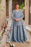 NF-6540 Grey Jacquard Stitched Coat with Inner
