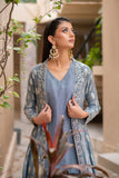 NF-6540 Grey Jacquard Stitched Coat with Inner