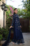 NF-6514 Blue Silk Stitched 2PC Suit