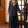 NF-6286 Blue Jacquard Stitched Coat