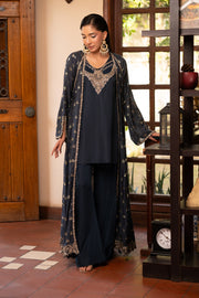 NF-6286 Blue Jacquard Stitched Coat