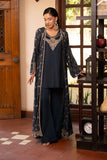 NF-6286 Blue Jacquard Stitched Coat