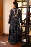 NF-6286 Blue Jacquard Stitched Coat