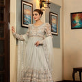 NB-001 Silver Long 3pc Stitched Dress Nakoosh Shop