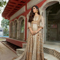NB-2782 Ivory Long Stitched Dress Nakoosh Shop