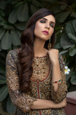 NB-2794 Blue Short & Long Dress Stitched 3Pc Suit Nakoosh Shop