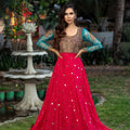 NB-3365 Shoking Pink Long Stitched 3Pc Suit Nakoosh Shop