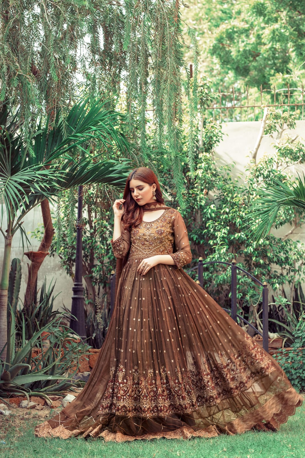 NB-3780 Antique Long 3Pc With Heavy Dupatta Nakoosh Shop