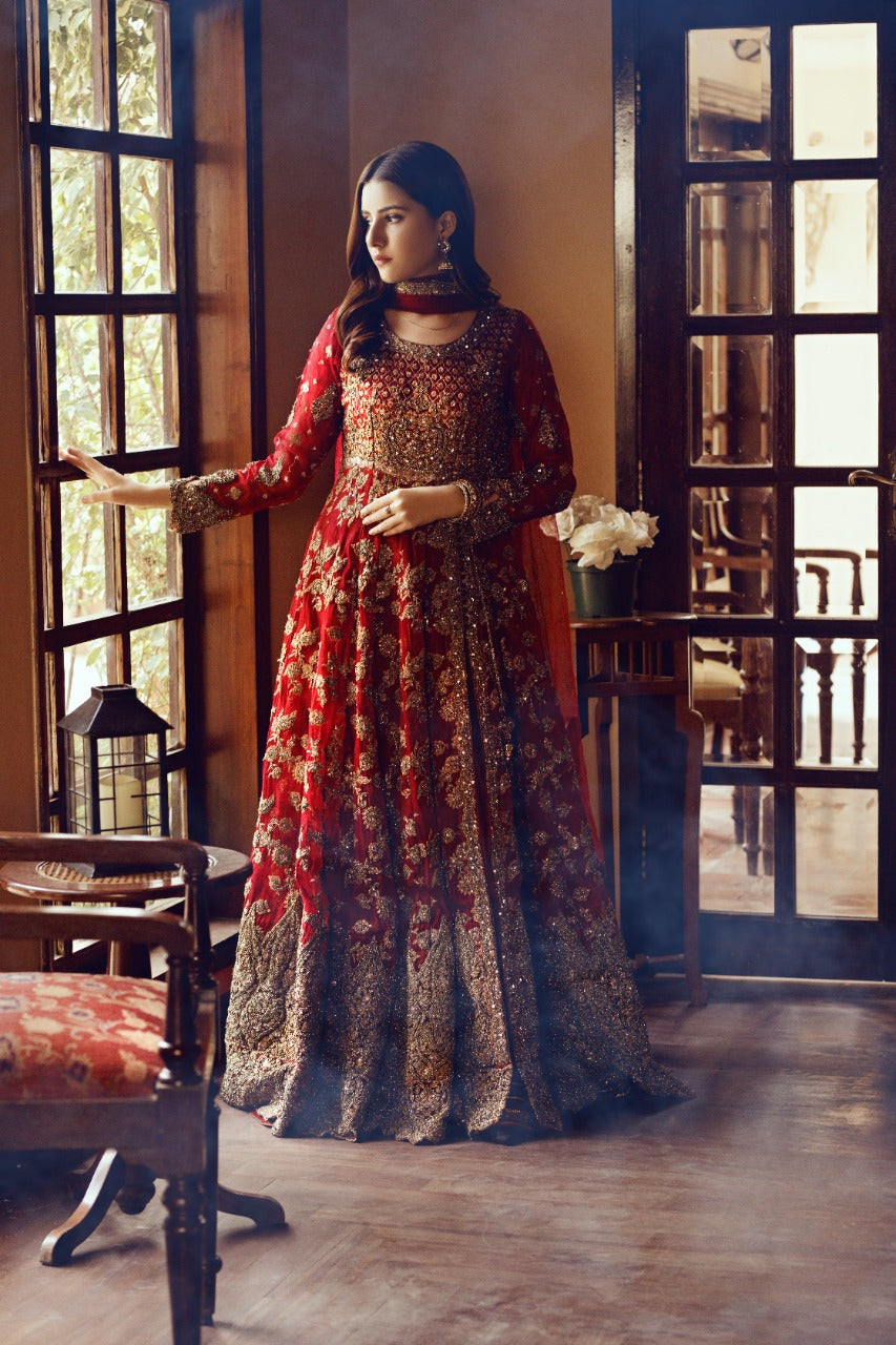 NB-4000 Red Formal Dress Stitched NB-4000 Red Formal Dress Stitched