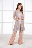 NB-4011 Light Pastel Peach Stitched Short Dress Nakoosh Shop