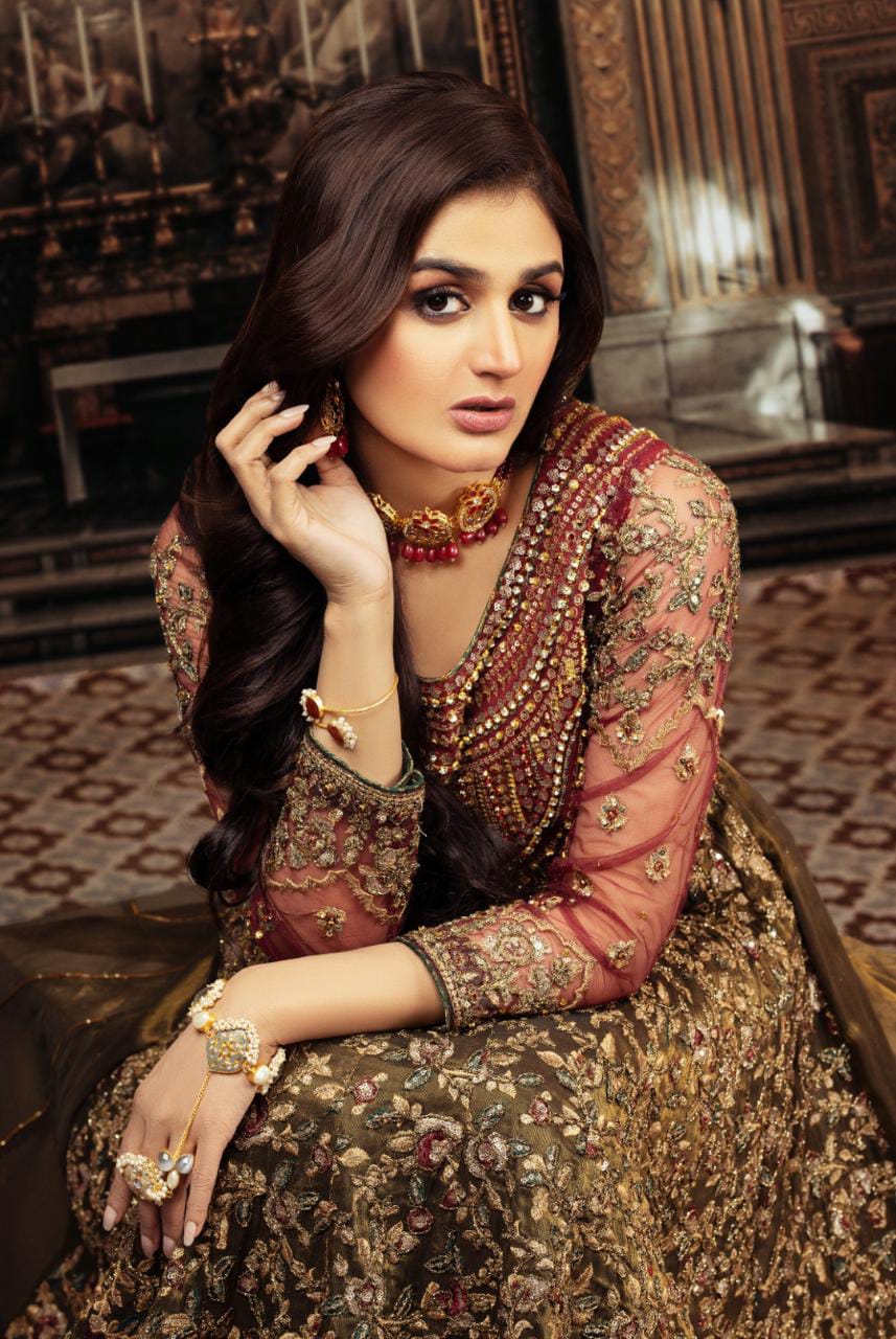 NB-4255 Mehndi Stitched 3Pc Dress Nakoosh Shop