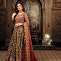 NB-4255 Mehndi Stitched 3Pc Dress Nakoosh Shop
