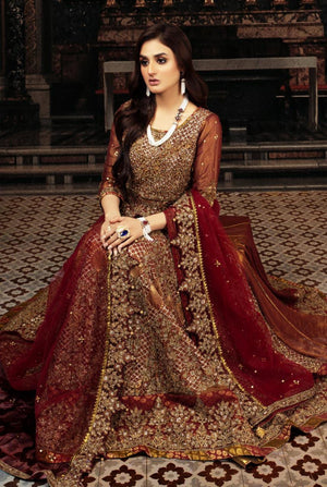 NB-4412 Maroon Stitched 3Pc Dress Nakoosh Shop