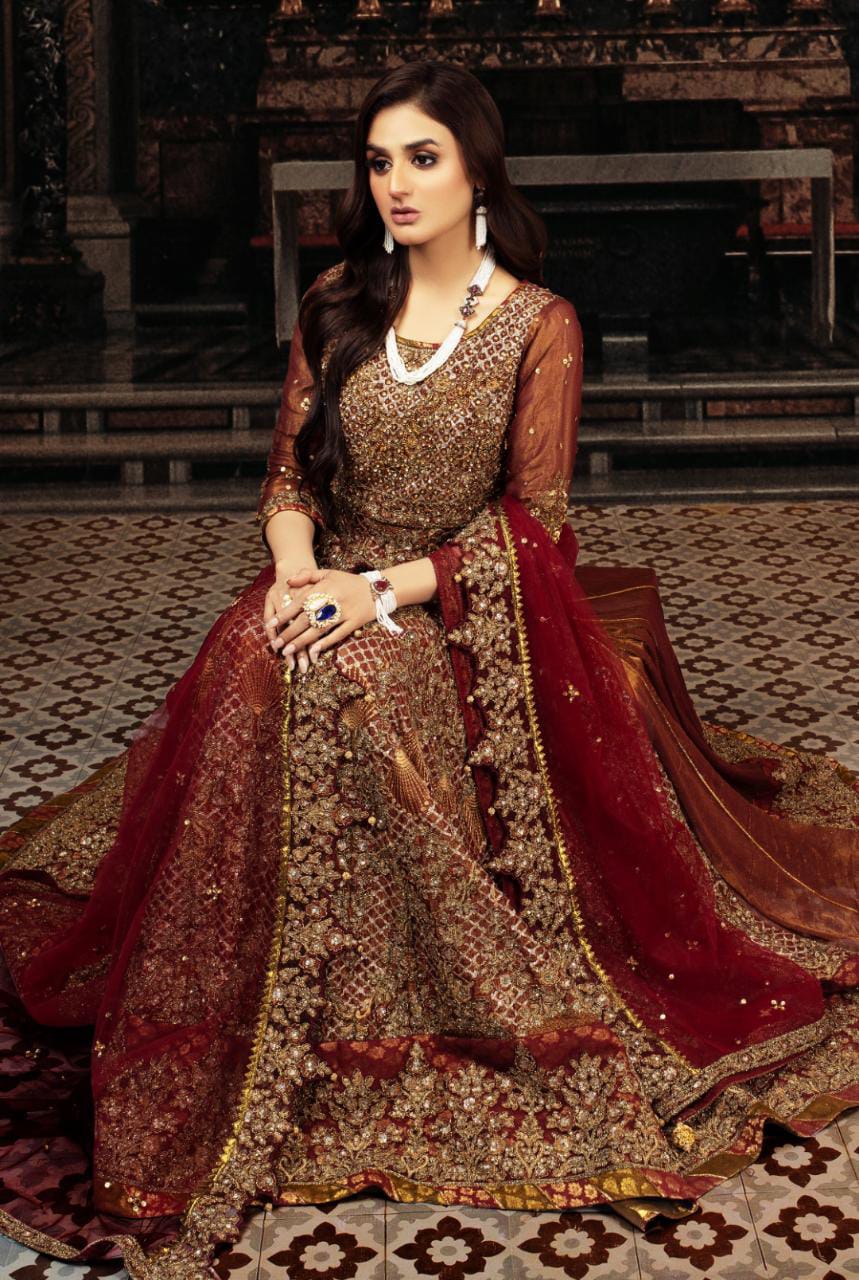 NB-4412 Maroon Stitched 3Pc Dress Nakoosh Shop