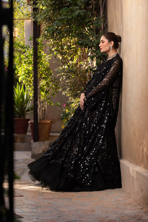 NB-4574 Black Sequins Lehnga Choli Stitched Dress Nakoosh Shop