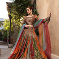 NB-4576 Multi Color Lehnga Choli Stitched Dress Nakoosh Shop