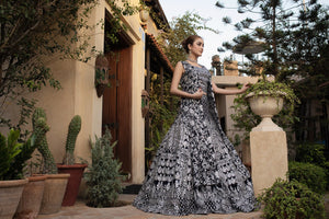 NB-4581 Navy Blue Lehnga Choli Stitched Dress Nakoosh Shop