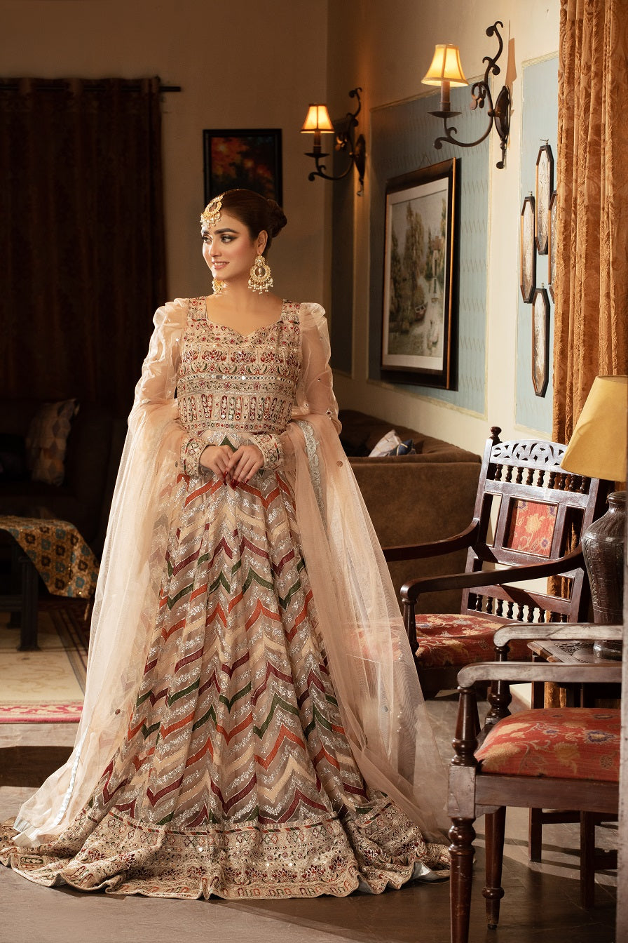 NB-4735 Ivory 3Pc Stitched Dress Nakoosh Shop