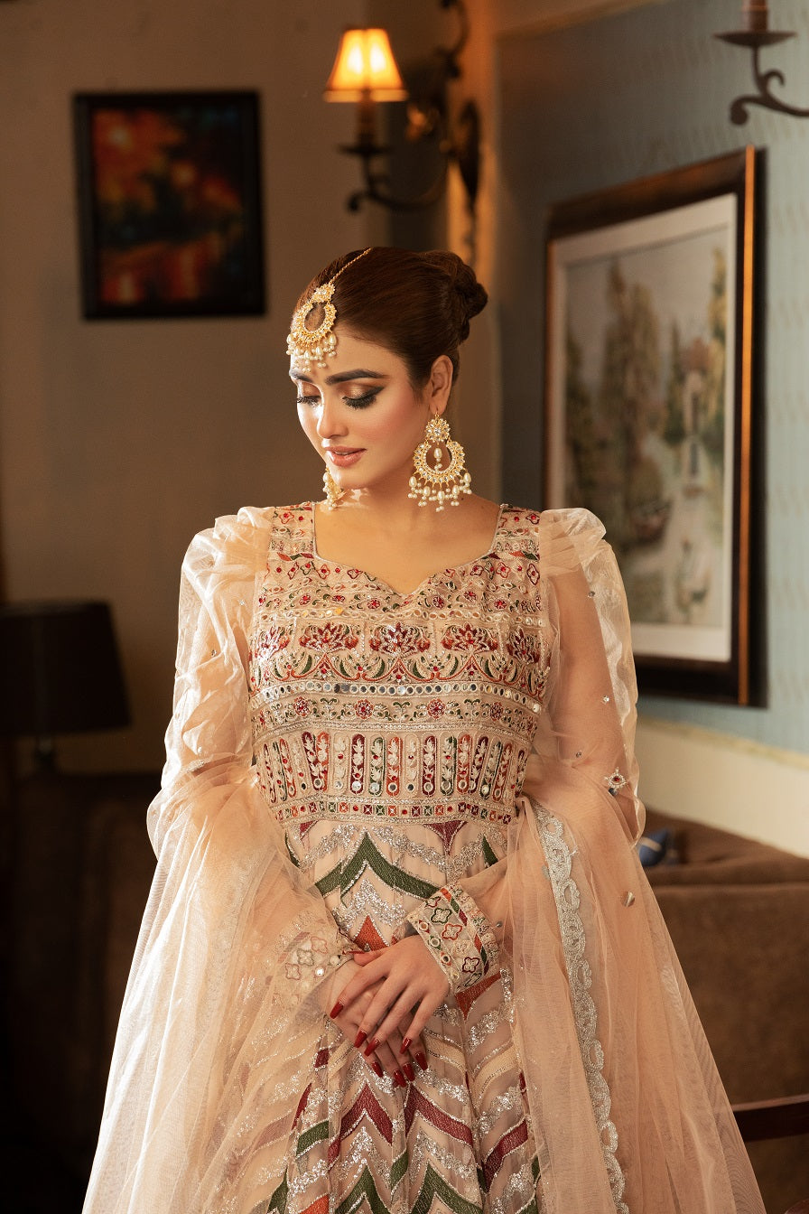 NB-4735 Ivory 3Pc Stitched Dress Nakoosh Shop