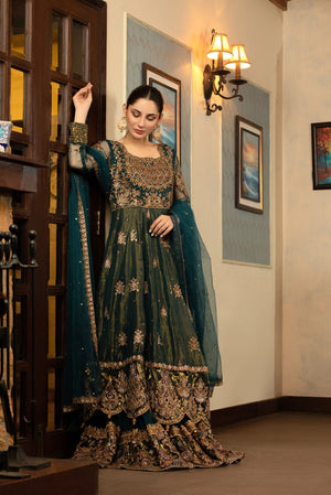 NB-5018 Teal Maisori 3Pc Stitched Dress Nakoosh Shop