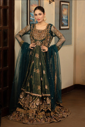 NB-5018 Teal Maisori 3Pc Stitched Dress Nakoosh Shop
