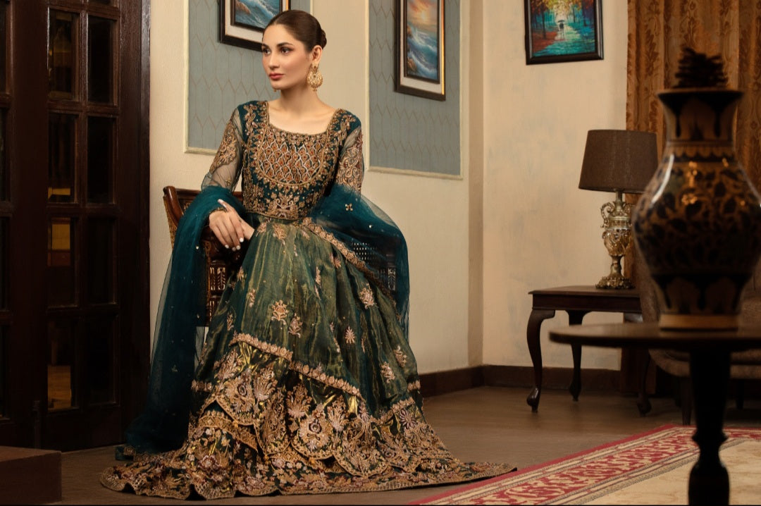NB-5018 Teal Maisori 3Pc Stitched Dress Nakoosh Shop
