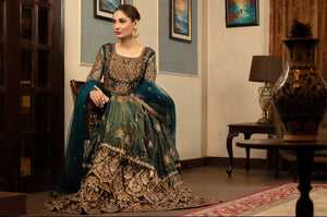 NB-5018 Teal Maisori 3Pc Stitched Dress Nakoosh Shop