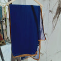 ND-Blue Chiffon Dupatta Nakoosh Shop