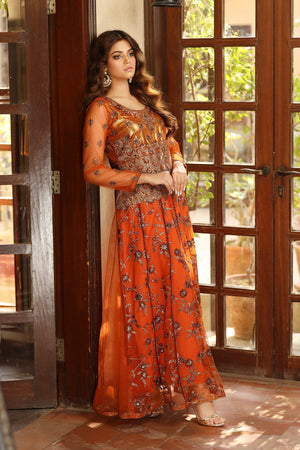 NF-5061 Rust Net Stitched Shirt Nakoosh Shop