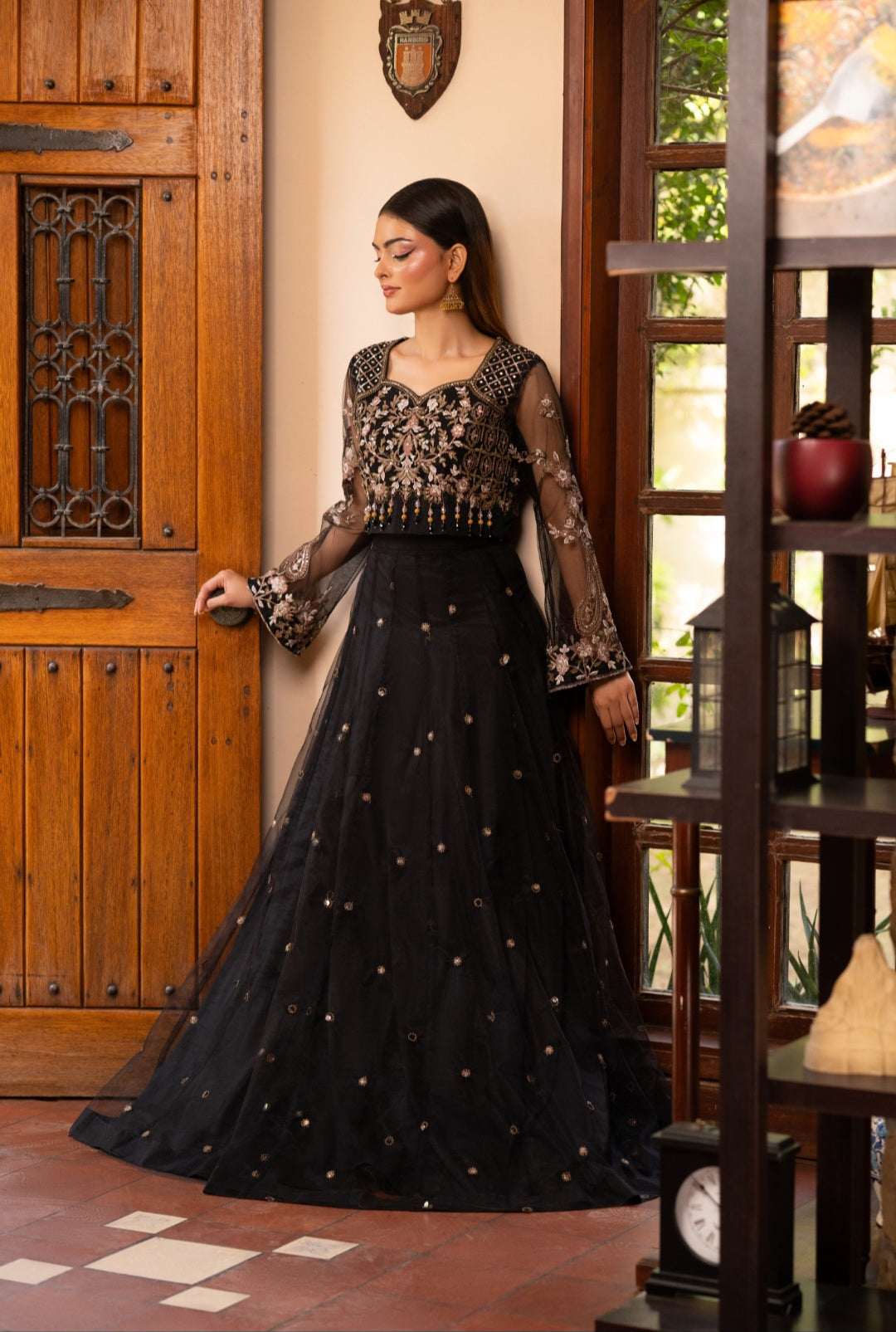 NF-6295 Black Lahanga Choli set