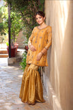 NF-5726 Antique gold Ghararah 2pc suit