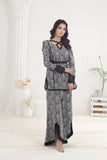 NF-5460 Black Printed 2pc Suit