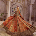 NB-5787 Maroon Anarkali Formal Stitched 3Pc Suit