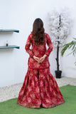 NF-6808 Maroon Printed Ghararah Suit