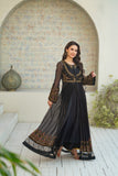 NF-6652 Black Maisori Stitched Frock