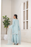 NF-6839 Ferozi Silk 2pc Dress