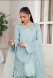 NF-6839 Ferozi Silk 2pc Dress