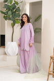 NF-6483 Lilac Rawsilk Stitched 2Pc Suit