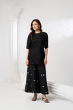 NF-6489 Black Cotton Stitched 2PC Suit