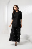 NF-6489 Black Cotton Stitched 2PC Suit
