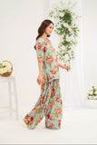 Nf-6846 Ferozi floral printed 2pc suit