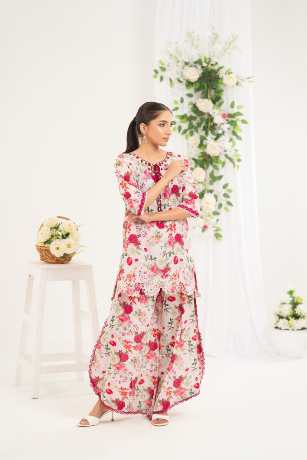 NF-6750 Rose white printed 2pc