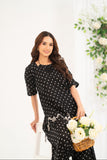 NF-6748 Black & white Printed 2pc suit
